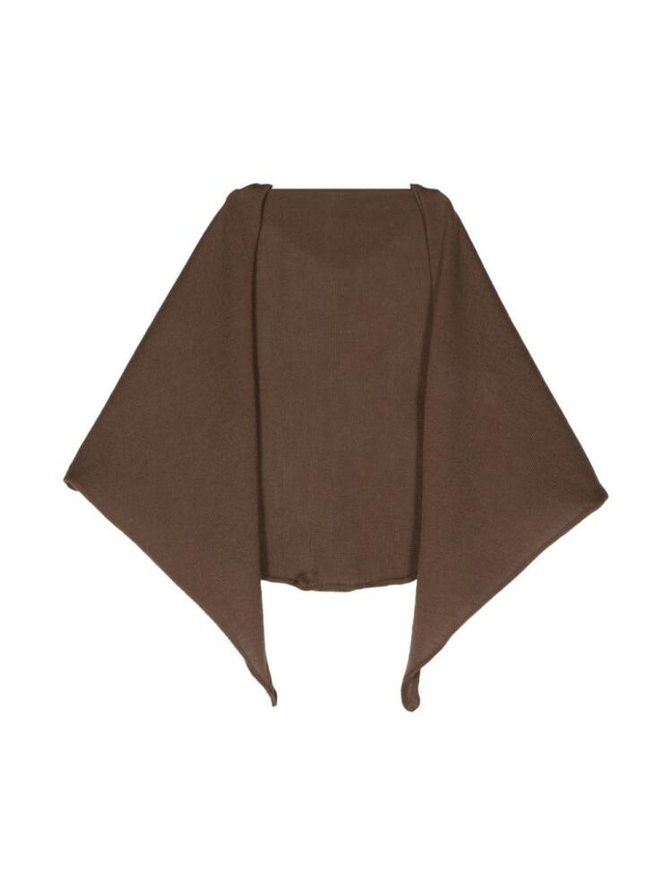 LEMAIRE rolled-trim scarf - Brown Cover