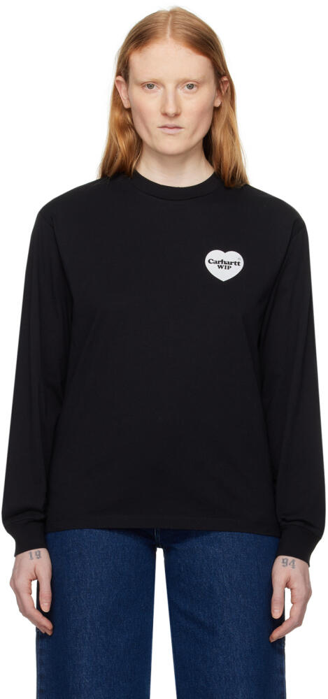 Carhartt Work In Progress Black Heart Bandana Long Sleeve T-Shirt Cover