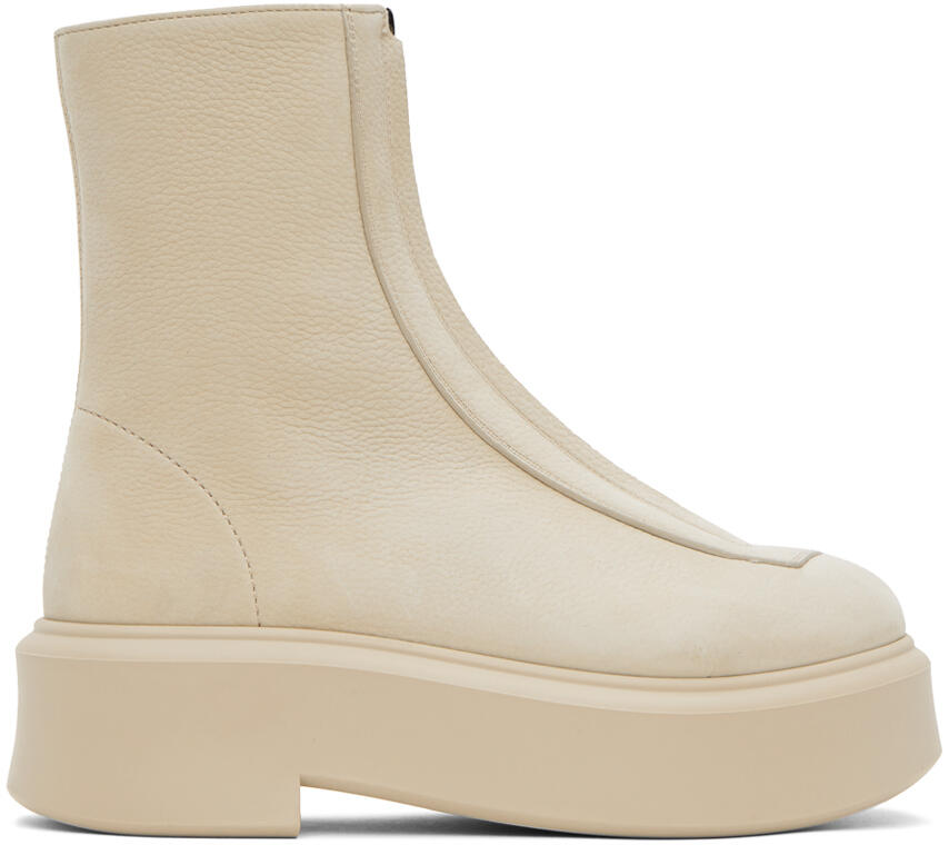 The Row Beige Zipped I Boots Cover