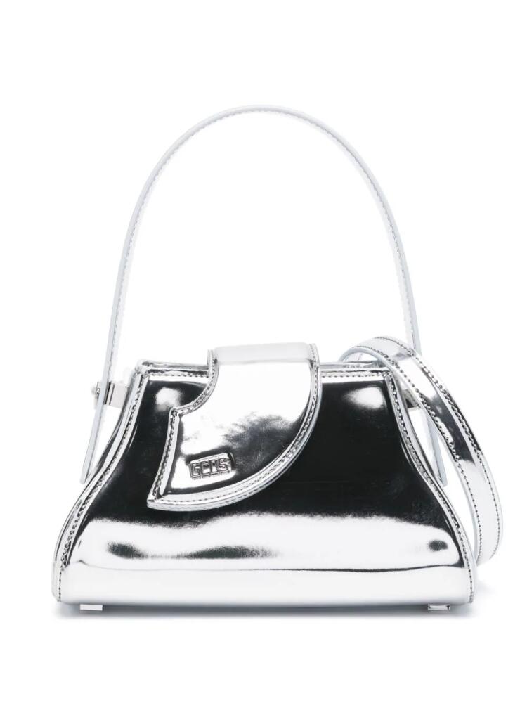 GCDS small Comma tote bag - Silver Cover