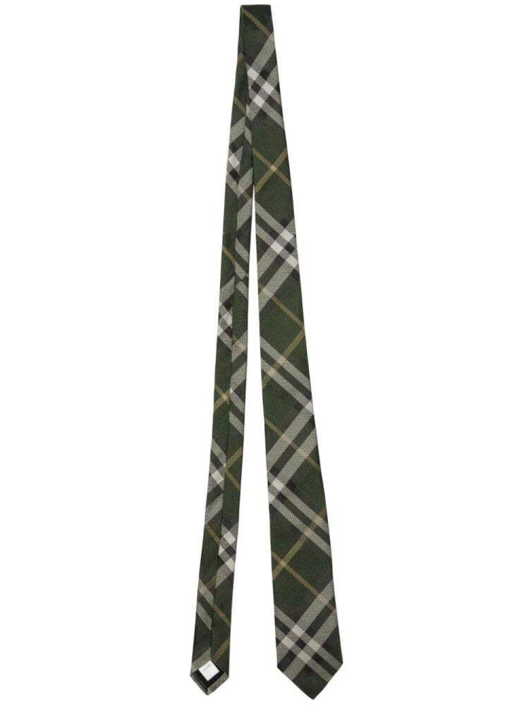 Burberry Nova check silk tie - Green Cover