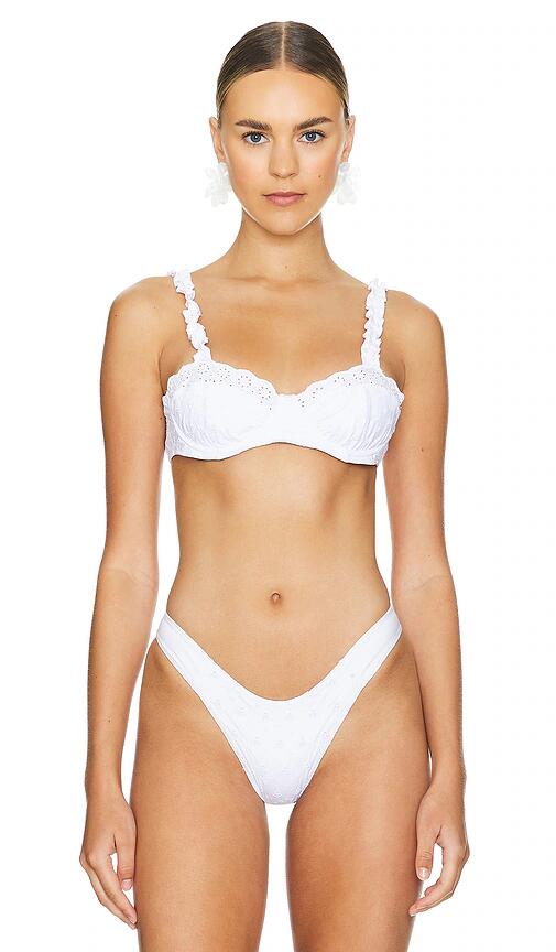 Frankies Bikinis Chapel Eyelet Top in White Cover