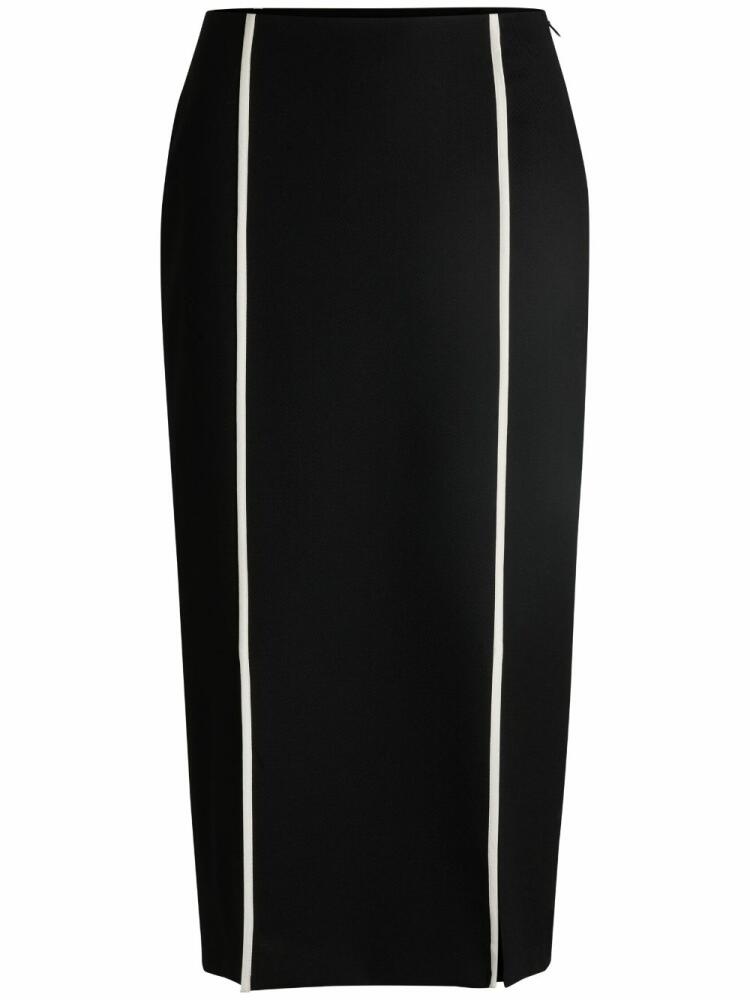 BOSS stripe-detailing midi skirt - Black Cover