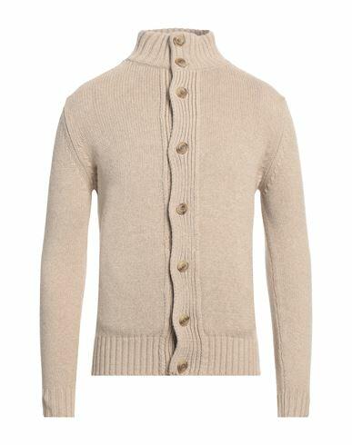 Filippo De Laurentiis Man Cardigan Beige Cashmere, Merino Wool Cover