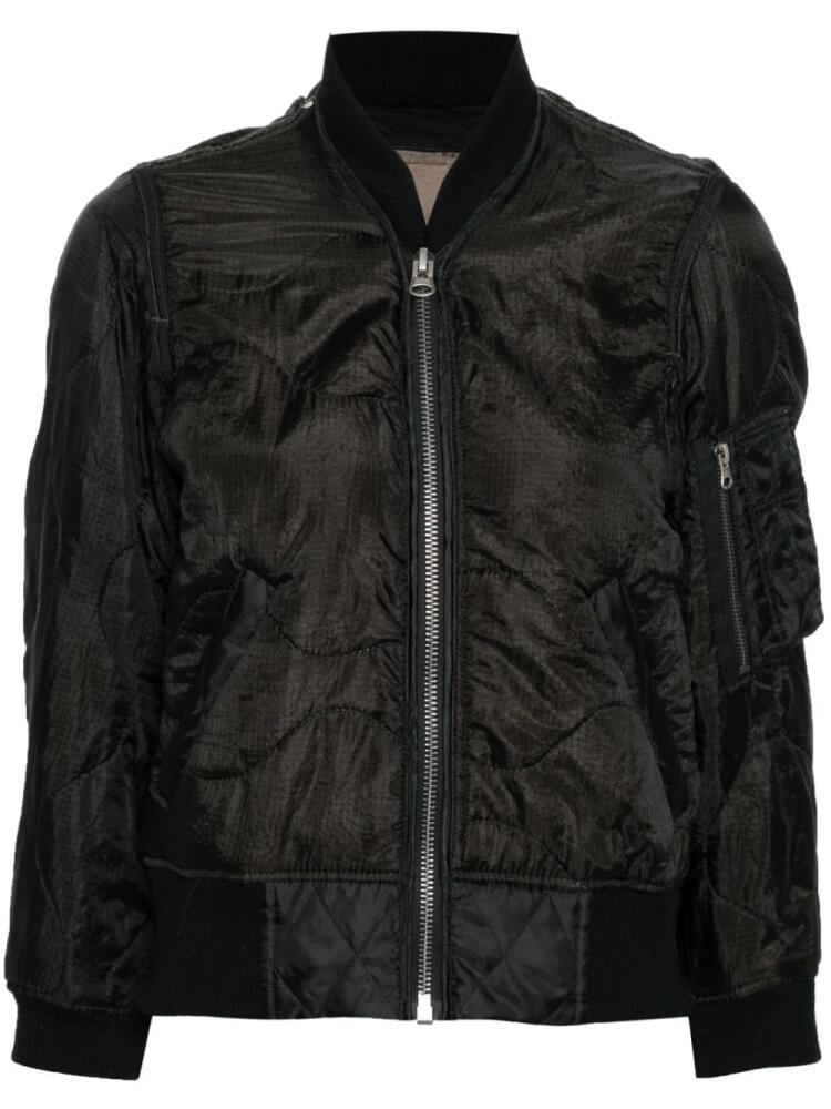 R13 Refurbished quilted bomber jacket - Black Cover