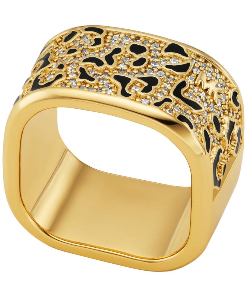 Michael Kors Cheetah Print Band Ring - Gold Cover