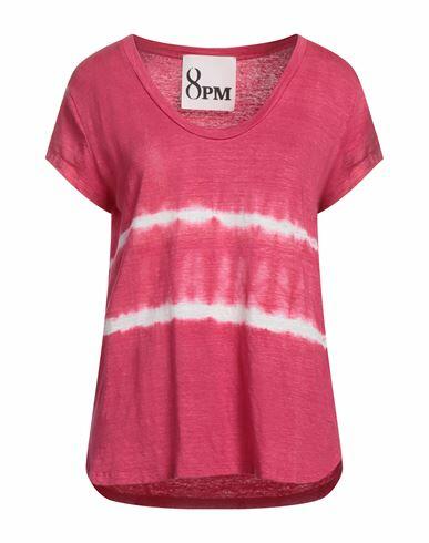 8pm Woman T-shirt Magenta Linen, Elastane Cover