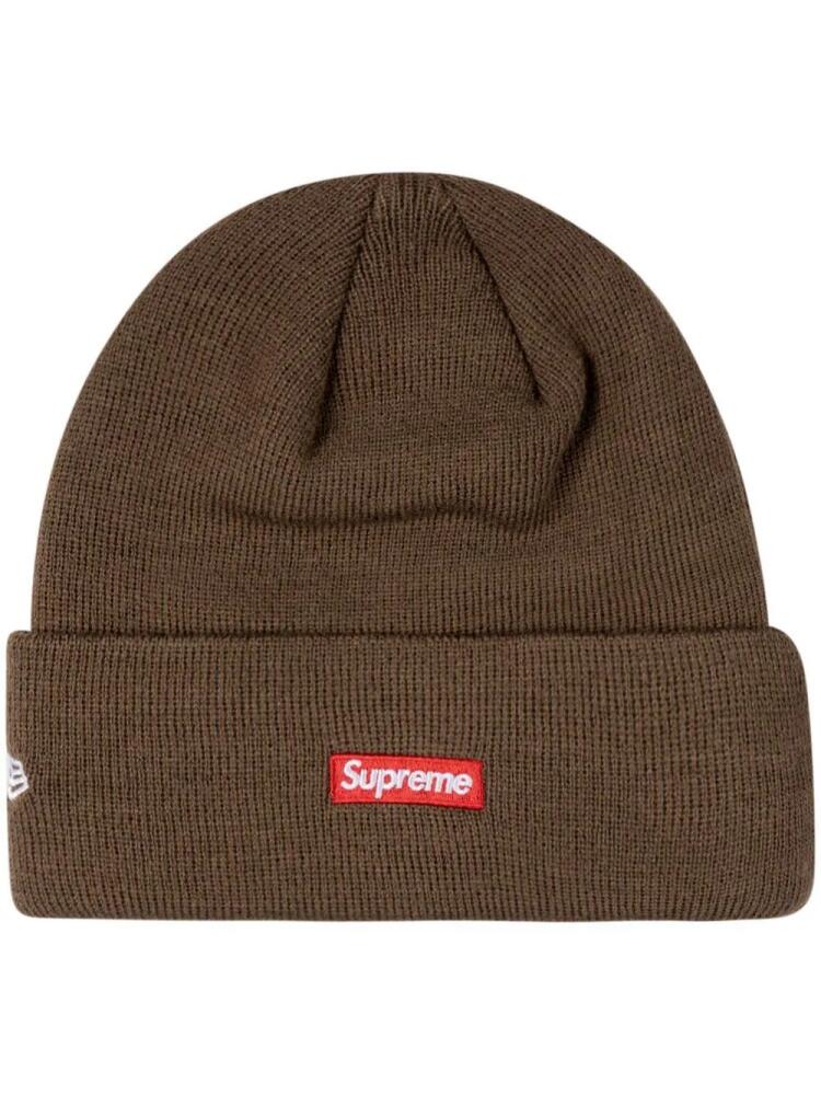 Supreme x New Era S logo beanie hat - Brown Cover