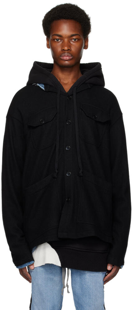 Greg Lauren Black Denim Edge Boxy Jacket Cover