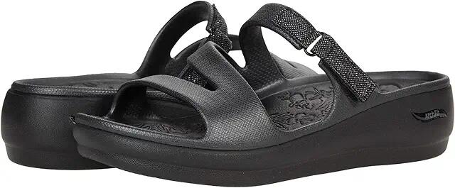 SKECHERS Foamies Arch Fit Ascend Adjustable Slides (Black) Women's Shoes Cover