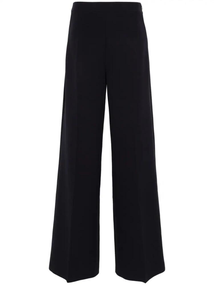 Safiyaa crepe wide trousers - Blue Cover