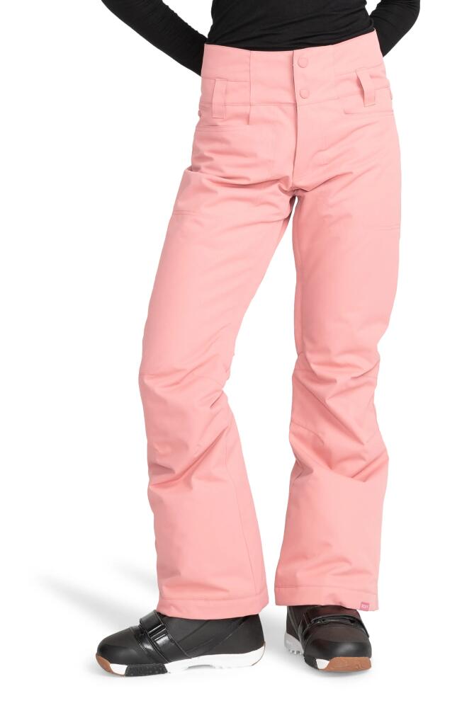 Roxy Diversion Waterproof Shell Snow Pants in Dusty Rose Cover