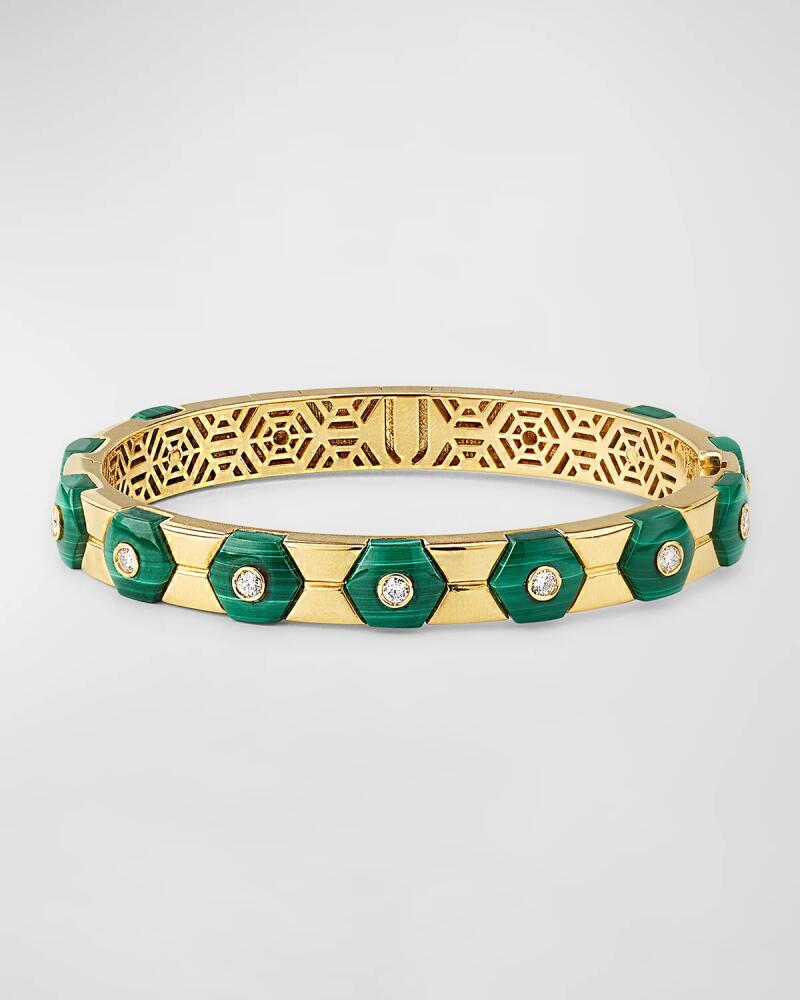 Miseno Baia Sommersa Bangle with Malachite and Diamonds Cover