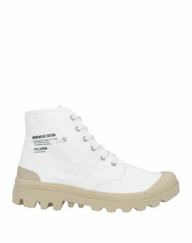 Palladium Man Ankle boots White Textile fibers, Rubber Cover