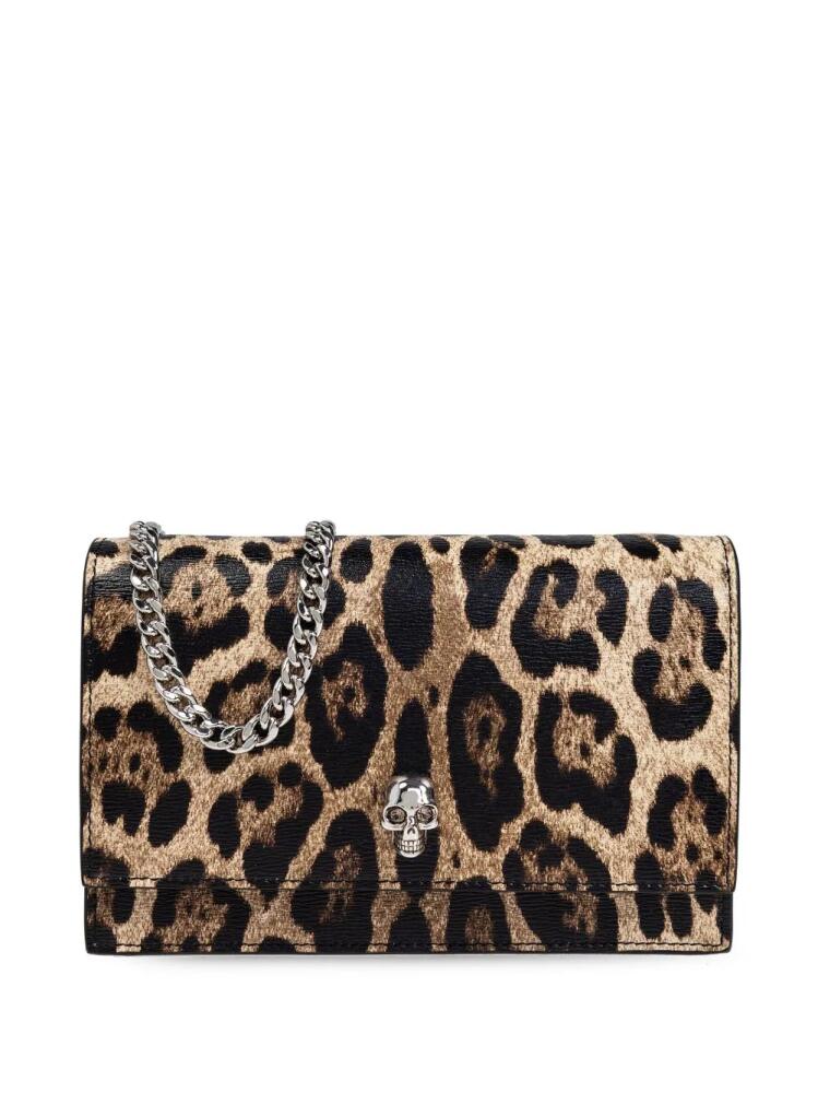 Alexander McQueen small Skull clutch bag - Neutrals Cover