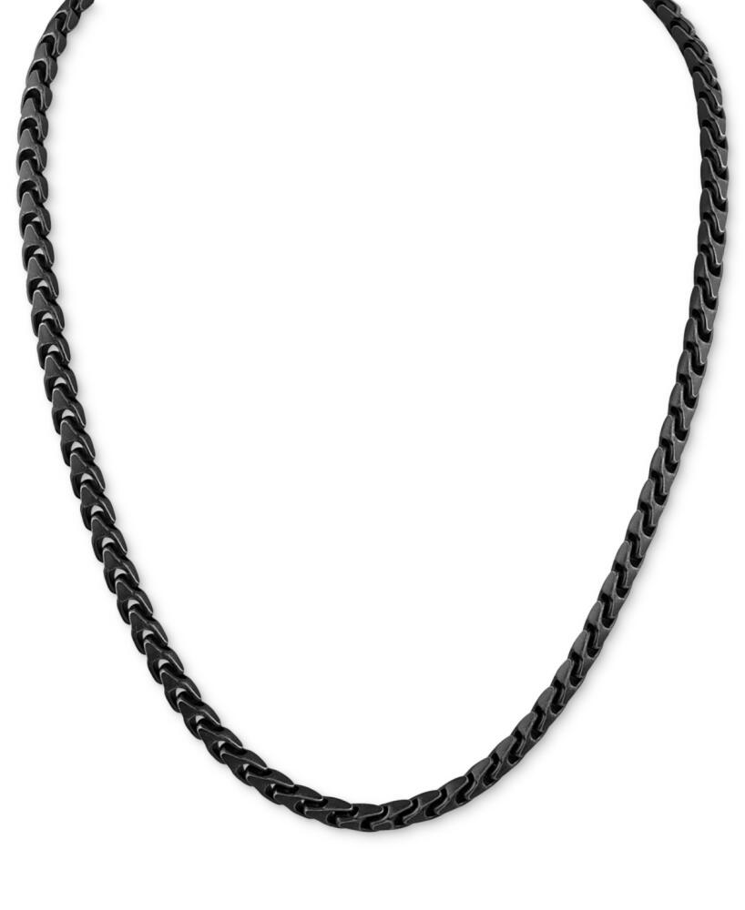 Bulova Men's Link Chain 22" Necklace in Black-Plated Stainless Steel - Na Cover