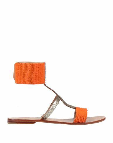 P. a.r. o.s. h. Woman Sandals Orange Textile fibers Cover