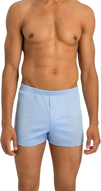 Hanro Cotton Sporty Knit Boxer (Placid Blue) Men's Underwear Cover