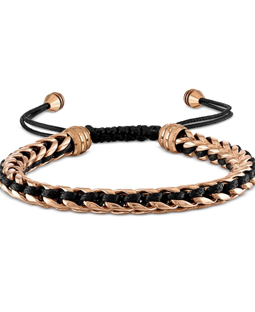 Bulova Rose Gold-Tone Ip Stainless Steel Cord Woven Slider Bracelet - Rose Gold Tone Cover