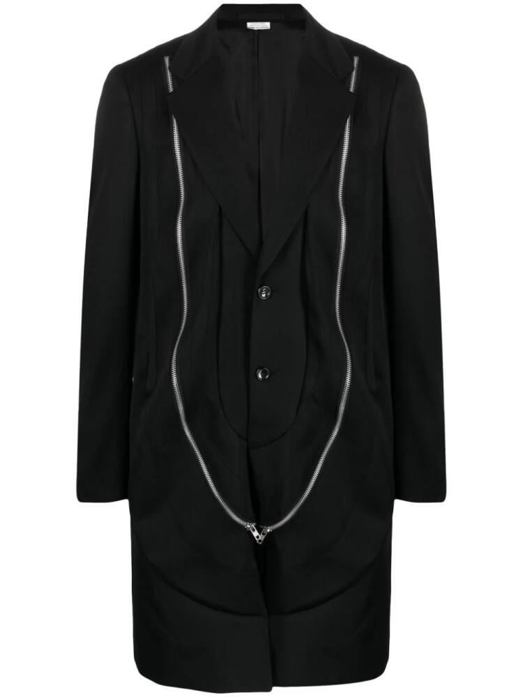 Comme des Garçons Homme Plus zip-detailed wool coat - Black Cover