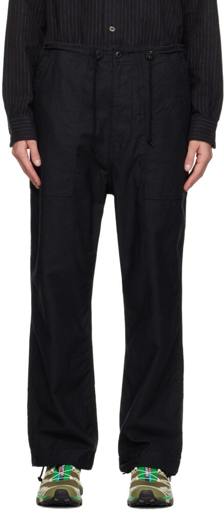 NEEDLES Black String Fatigue Trousers Cover