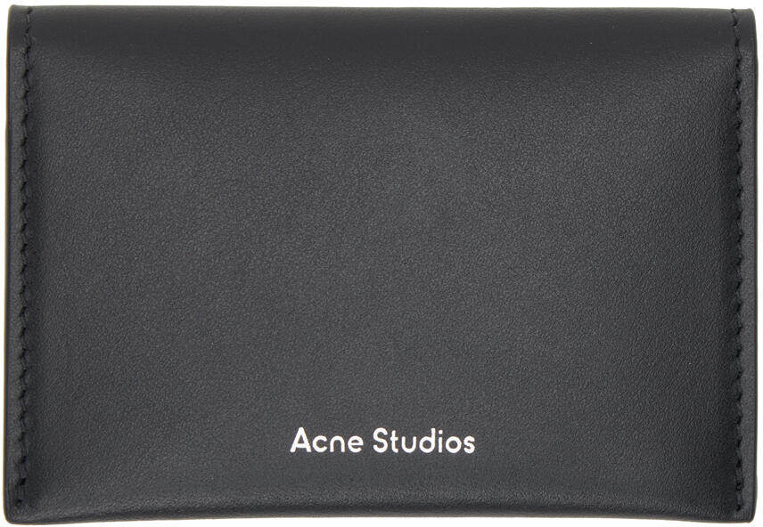 Acne Studios Black Folded Card Holder Cover