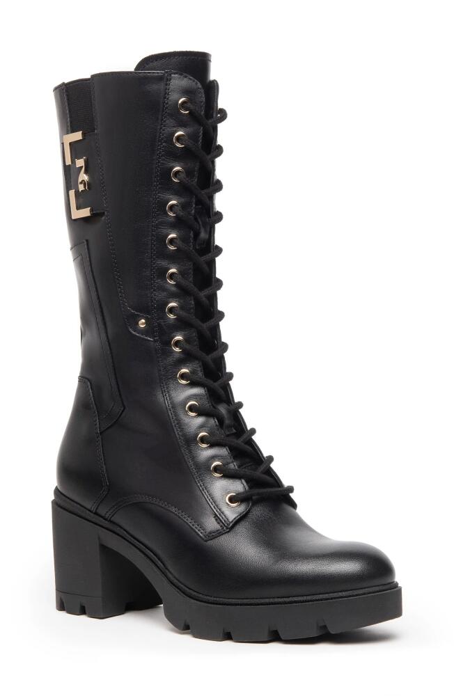 NeroGiardini Moto Platform Boot in Black Cover