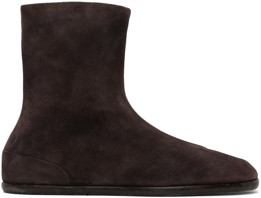 Maison Margiela Brown Tabi Ankle Boots Cover