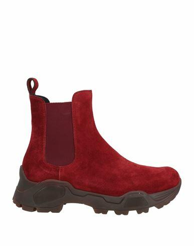 Del Carlo Woman Ankle boots Brick red Soft Leather Cover