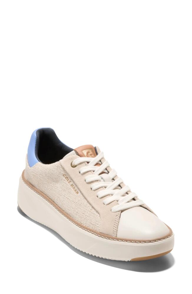 Cole Haan GrandPro Topspin Sneaker in Natural Canvas Blue Cover