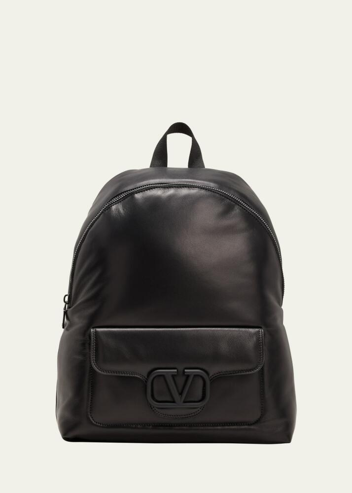 Valentino Garavani Men's Noir Leather Backpack Cover