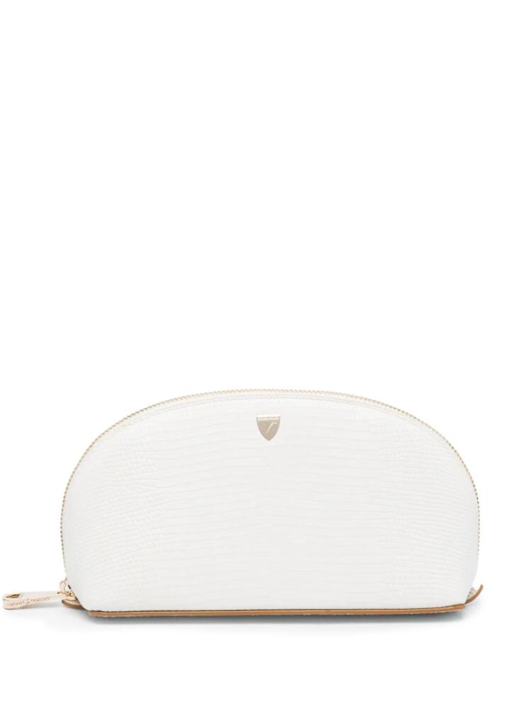 Aspinal Of London small leather make-up bag - White Cover