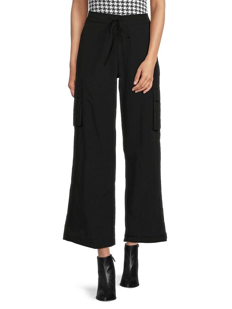 RD style Women's Stacia Flare Cargo Pants - Black Cover