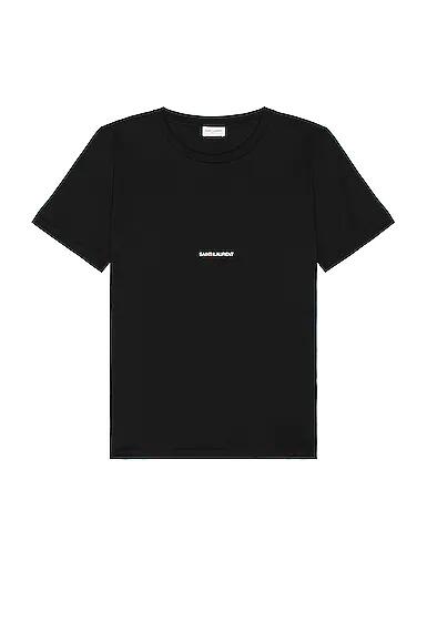 Saint Laurent Logo Tee in Black Cover