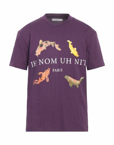 Ih Nom Uh Nit Man T-shirt Deep purple Cotton, Elastane Cover