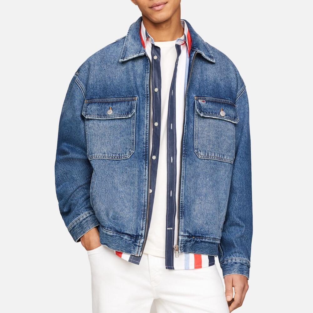 Tommy Jeans Aiden Oversized Recycled Cotton-Denim Coach Jacket Cover