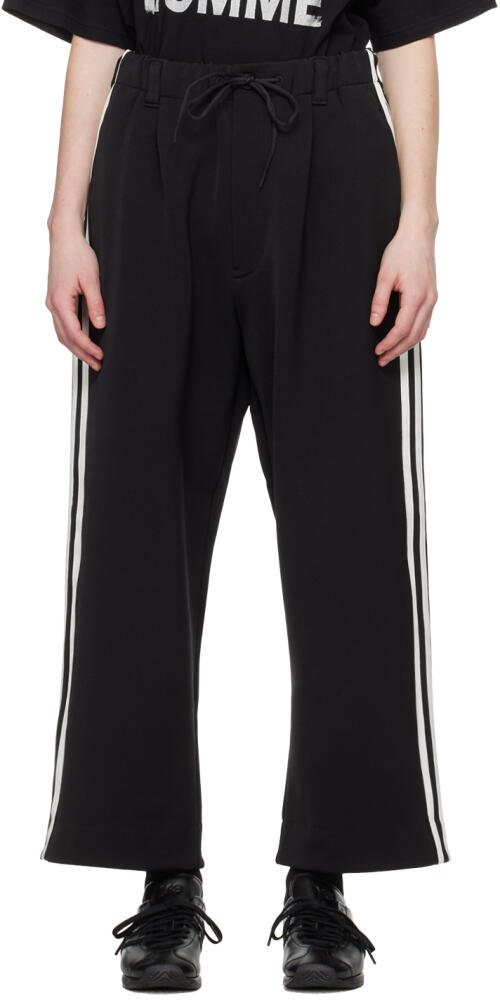 Y-3 Black 3-Stripes Track Pants Cover