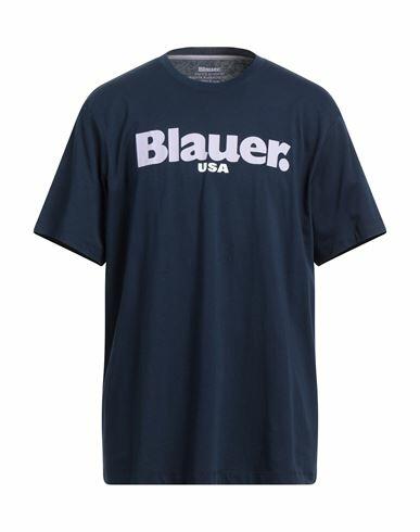 Blauer Man T-shirt Midnight blue Cotton Cover