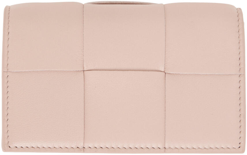 Bottega Veneta Pink Cassette Business Card Case Cover