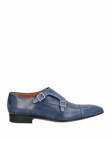 Santoni Man Loafers Blue Leather Cover