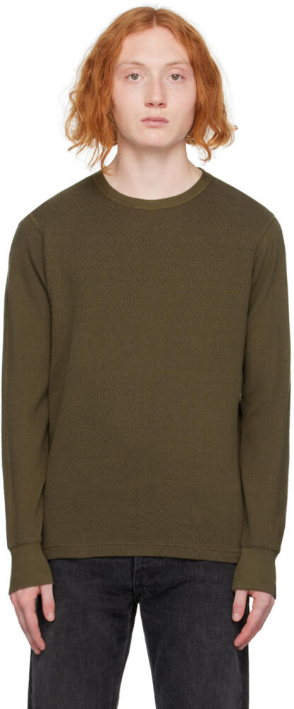 rag & bone Khaki Collin Long Sleeve T-Shirt Cover