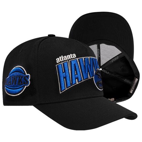 Pro Standard Mens Pro Standard Hawks Royalty Curved Brim Snapback - Mens Black/Black Cover