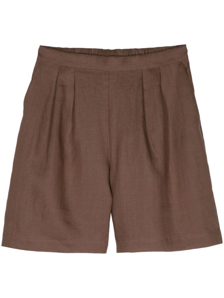 Asceno Carros high-waist bermuda shorts - Brown Cover