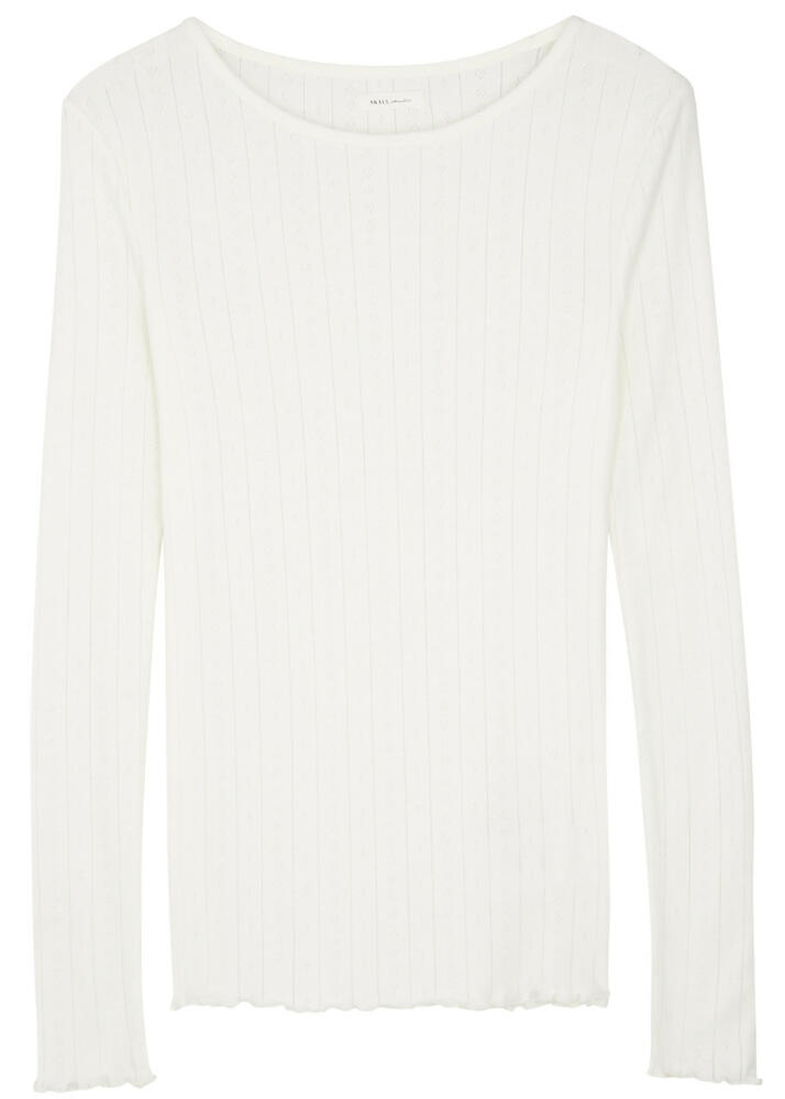 Skall Studio Edie Pointelle Cotton top - Off White Cover