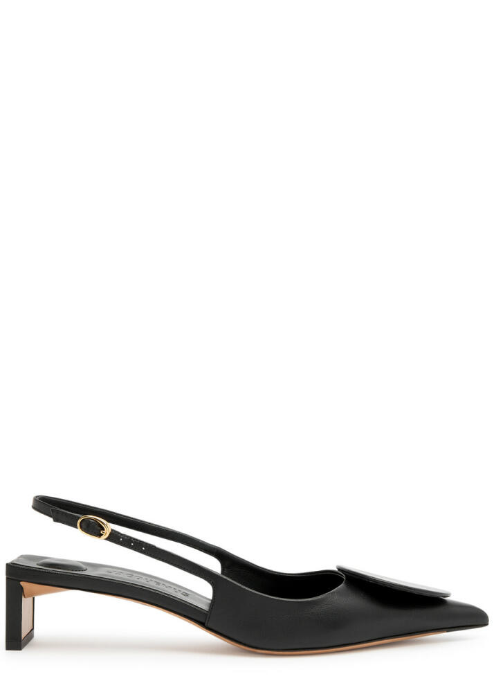 Jacquemus Les Slingbacks Duelo Leather Pumps - Black Cover