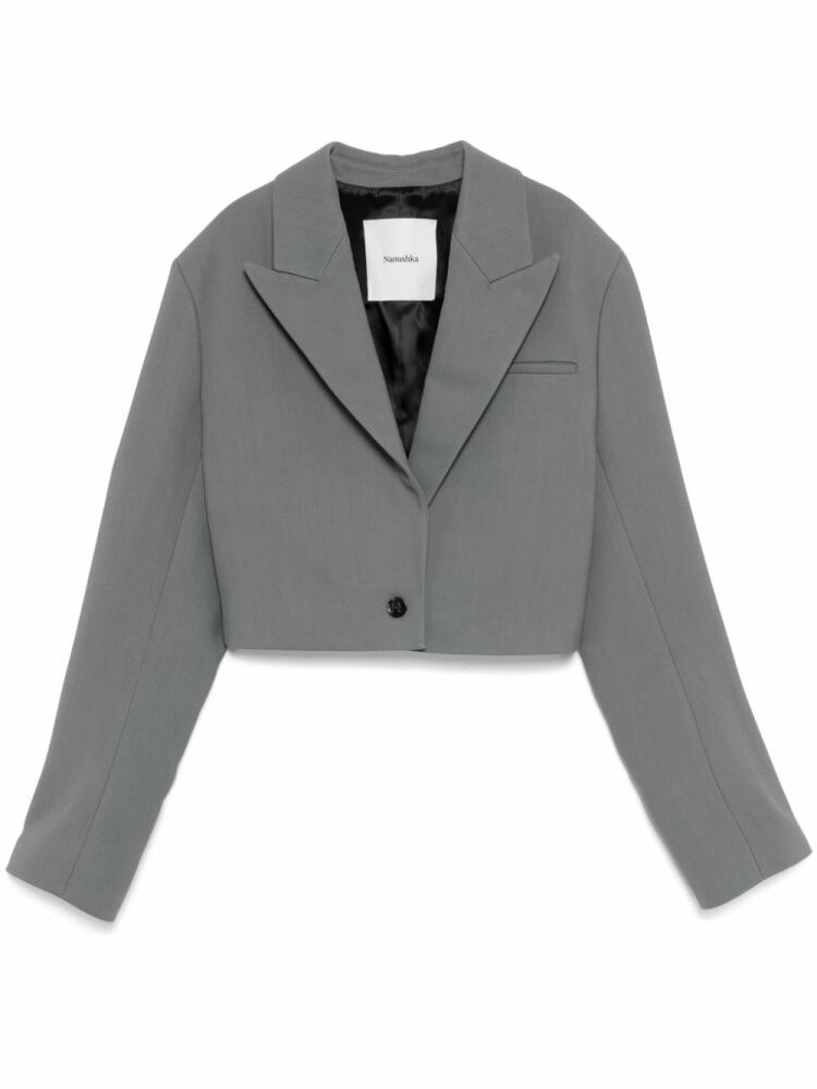 Nanushka cropped boxy fit blazer - Grey Cover