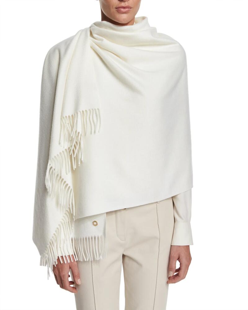 Loro Piana Cashmere Fringe-Trim Opera Stole Cover