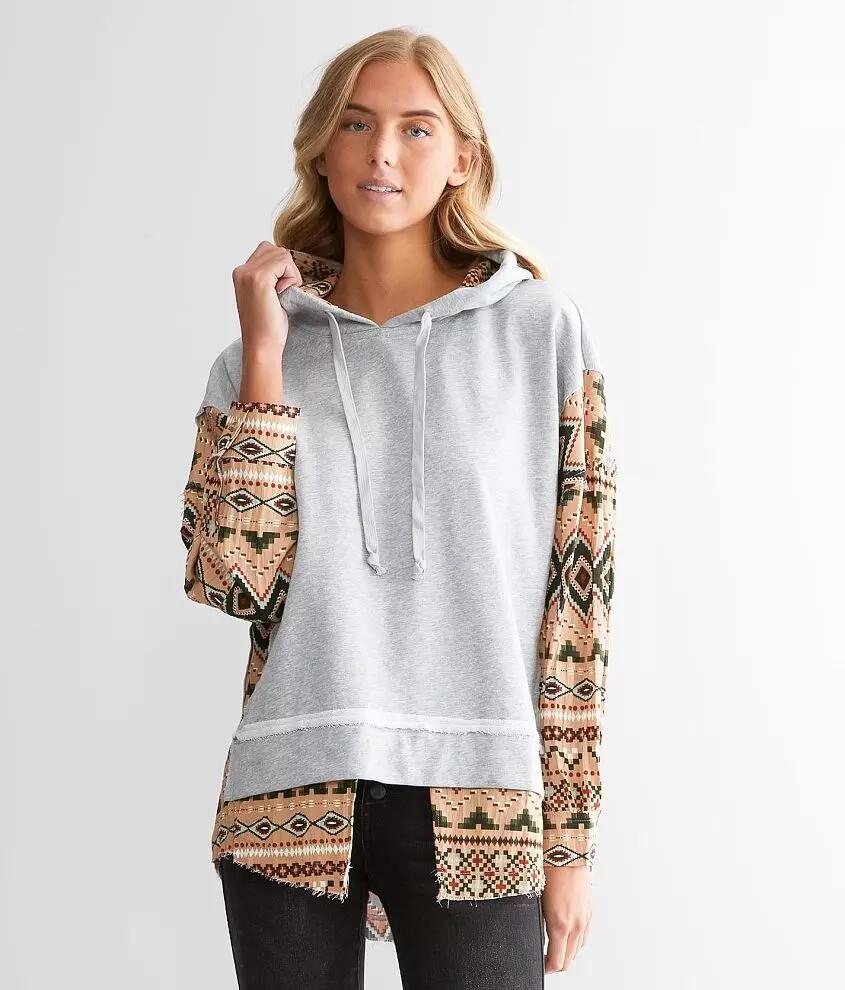 Gilded Intent Pieced Aztec Hoodie Cover