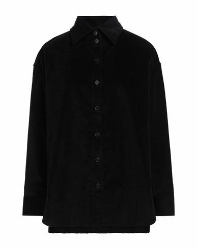 The Kooples Woman Shirt Black Cotton, Elastane Cover