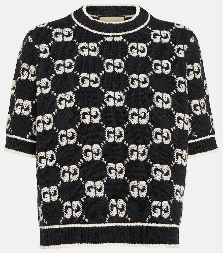 Gucci GG jacquard wool bouclé top Cover